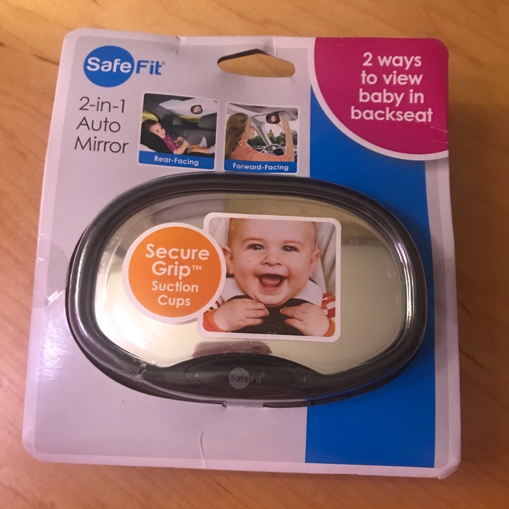 NWT Safe Fit 2-in-1 Auto Mirror Baby Car Seat Mirror